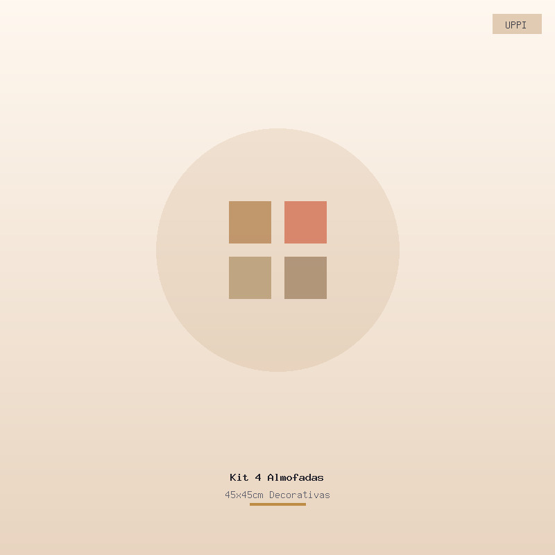 Kit 4 Almofadas Decorativas 45x45